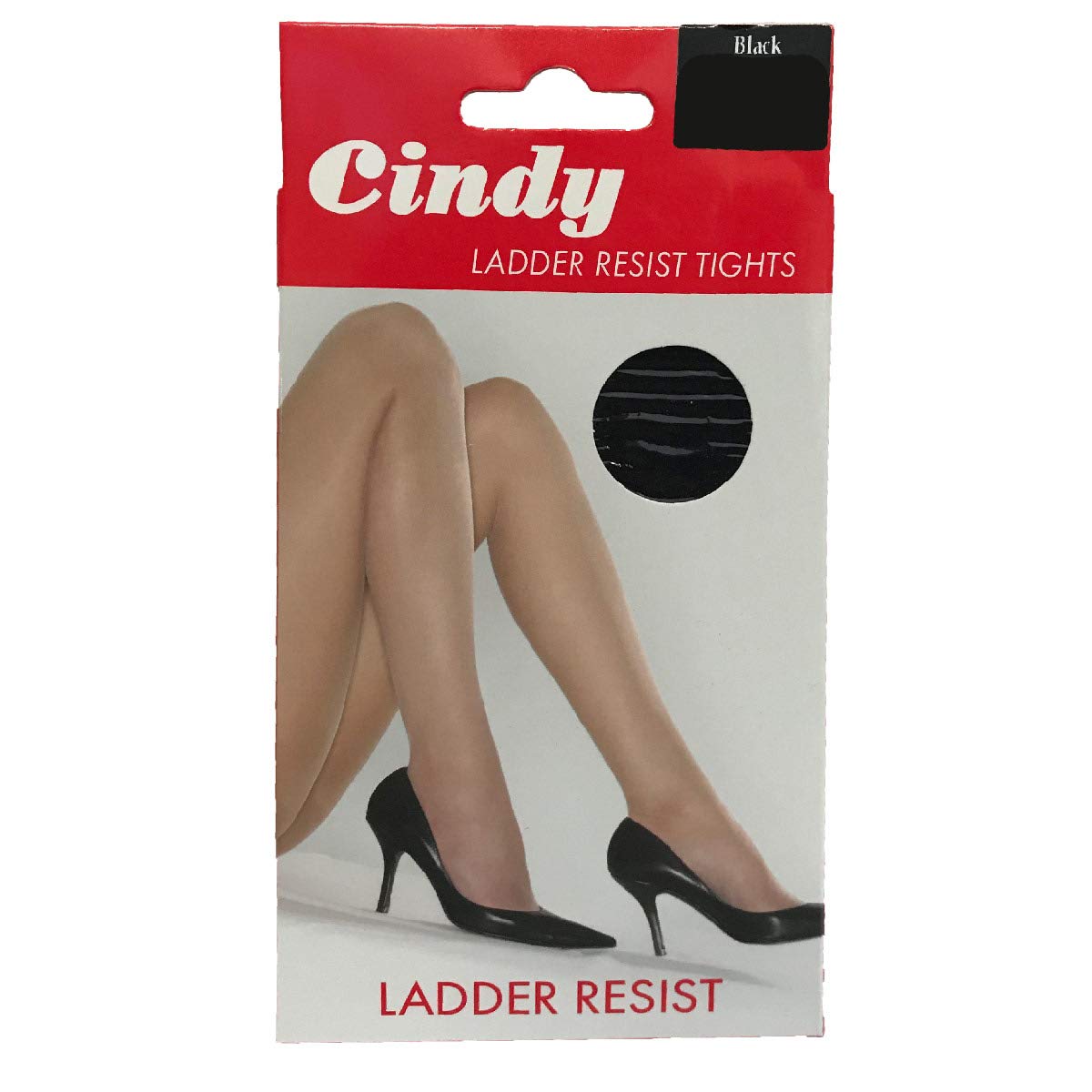 LARGE Cindy 20 Denier Ladder Resist Ladies Tights - Black - 1 Pair