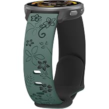 Floral Band Compatible with Garmin Venu 3 Venu 2, 22mm Soft Silicone Cute Women Two-Tone Flower Strap for Venu 4 45mm/Vivoactive 4/Forerunner 265/255/Amazfit Bip 5/Bip 6/Balance 2/GTR 4/3 Pro/3/2/2e