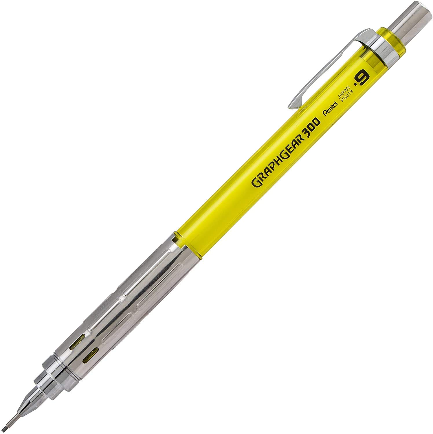 Pentel GraphGear 300 - Portaminas (0,9 mm), color amarillo