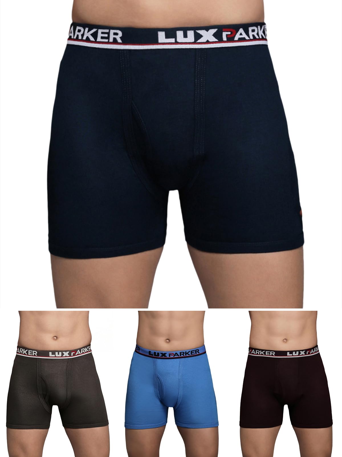 lux parker Men's Cotton Modern Solid Trunks-picture-25