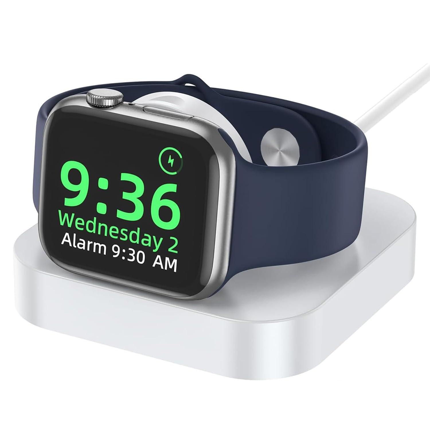 AMDV for Apple Watch Charger Stand, Fast Charging Apple Watch Charger with Charging Cord, Portable Magnetic iWatch Charger Dock for iWatch Series Ultra 10 9 8 7 SE Ultra 1 2, White