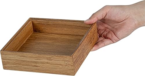 Miniatura 11 de Restaurantware Eco Display - Contenedor de condimentos de bambú de 7 x 7 x 2 pulgadas, 1 caja grande para especias  resistente a las astillas, para