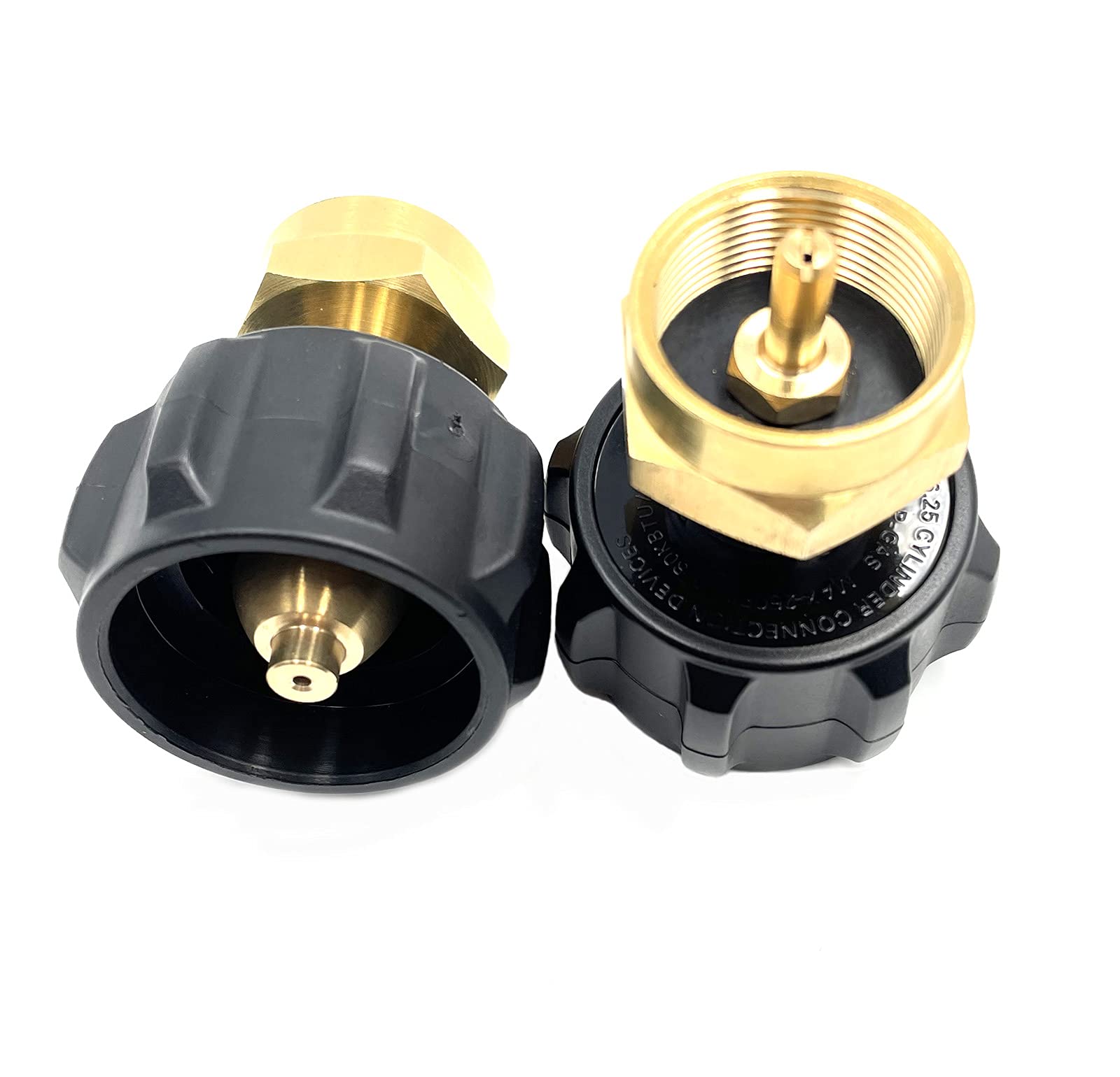 2 Pezzi Adattatore Per Bombola Propano 1LB - Valvola Di Ricarica Universale Per Bombola Tipo 1/QCC1 E Bombolette USA E Getta, In Ottone