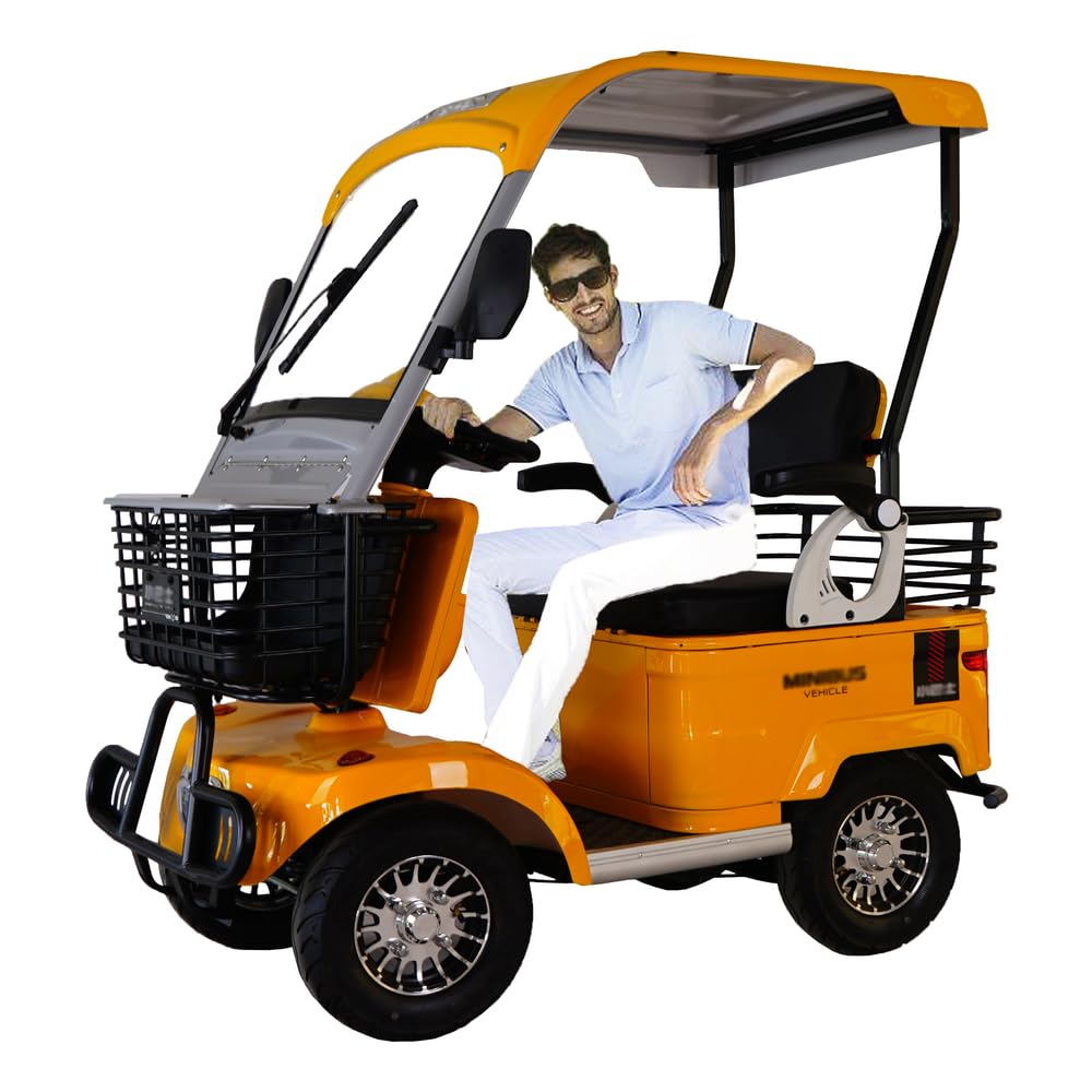 2 Passenger Electric Golf Cart Passenger Cruiser UTV&with Extra Large Capacity Storage Trunk&Portable Electric Golf Cart