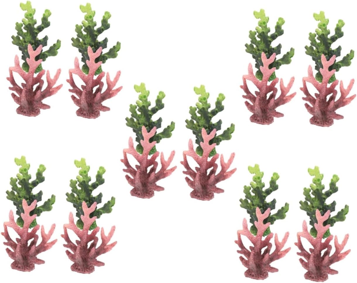 Angoily 20pcs Artificial Coral Decor for Fish Tank Realistic Aquarium Landscape Miniature Coral Reef Plants Vibrant for Aquariums