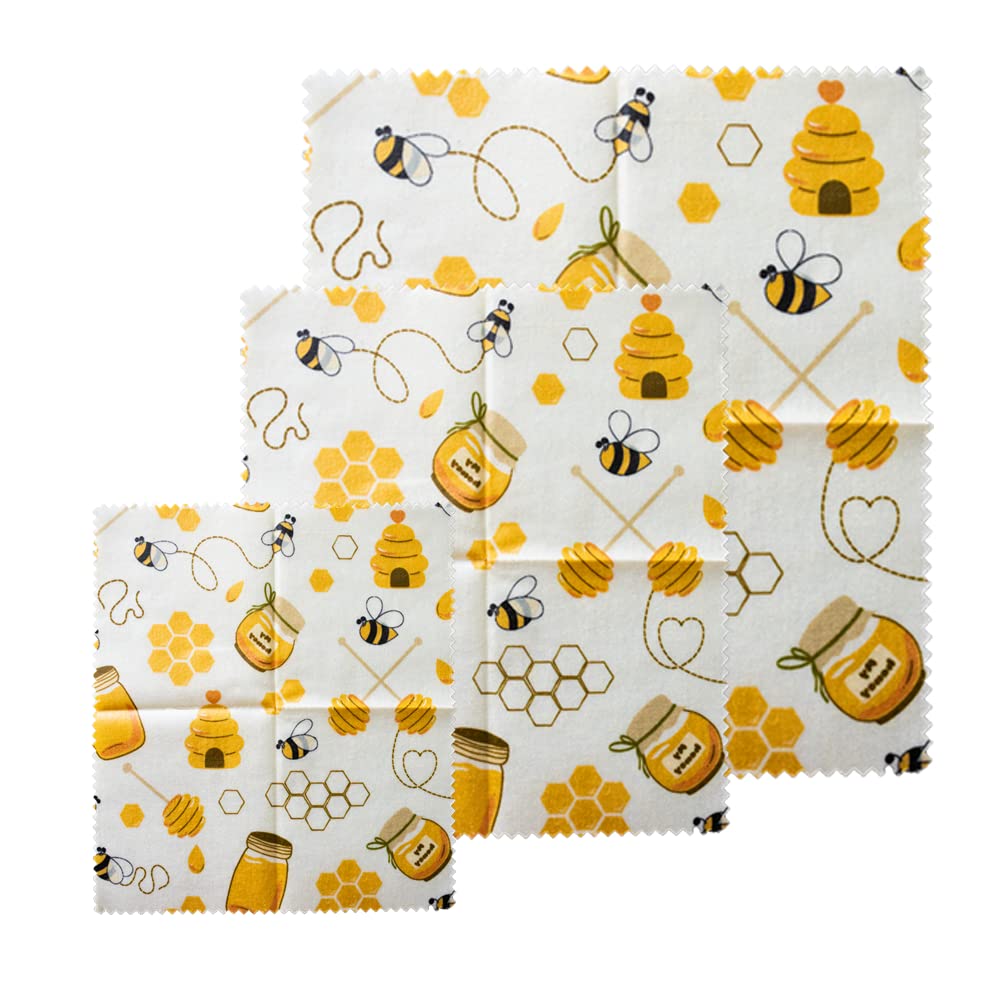 Beeswax Wrap Assorted 3 Pack Reusable Food Storage Beeswax Wraps - Sustainable Food Wrap