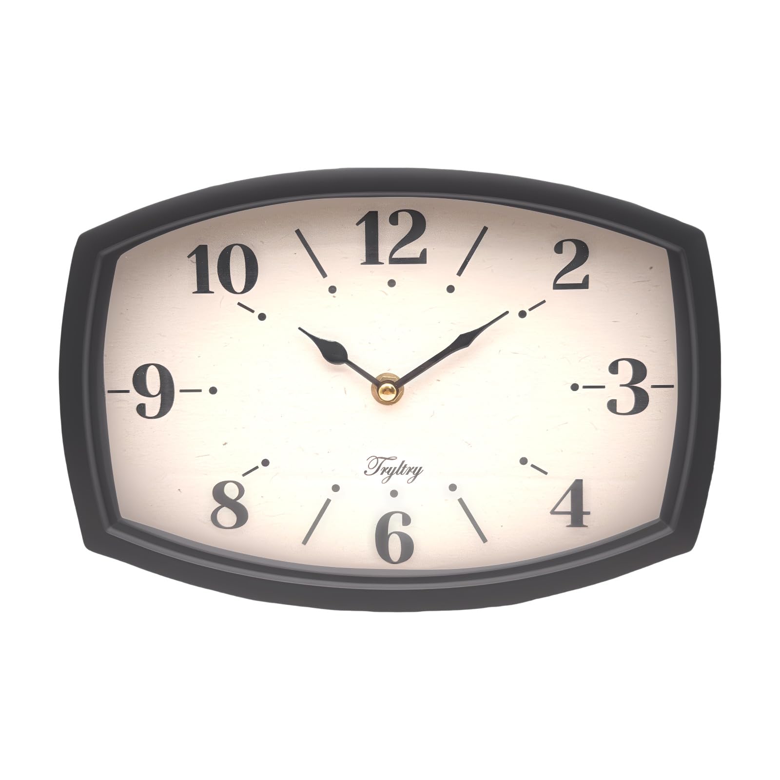 Petite horloge rectangulaire noire à piles style ancien de cuisine