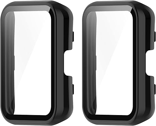 Funda protectora compatible con el protector de pantalla del Watch Fit 2, carcasa completa de policarbonato duro, a prueba de arañazos, a prueba de