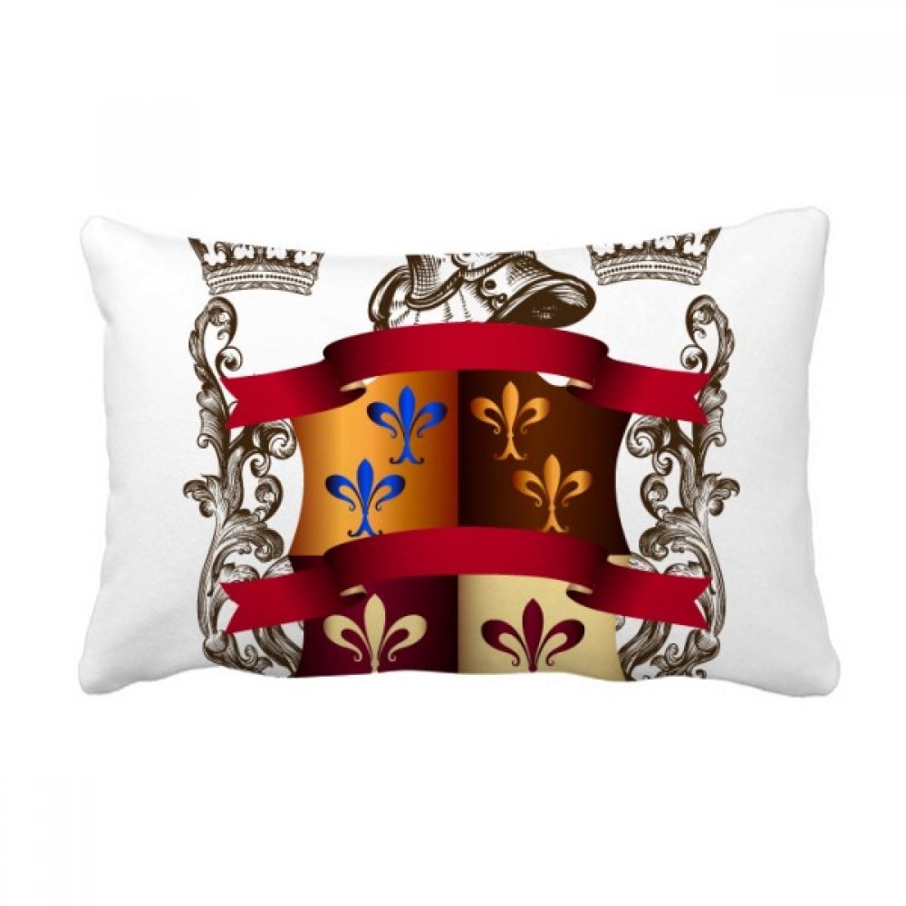 Coussin médiéval armure et oreiller de canapé multicolore 16x24 pouces