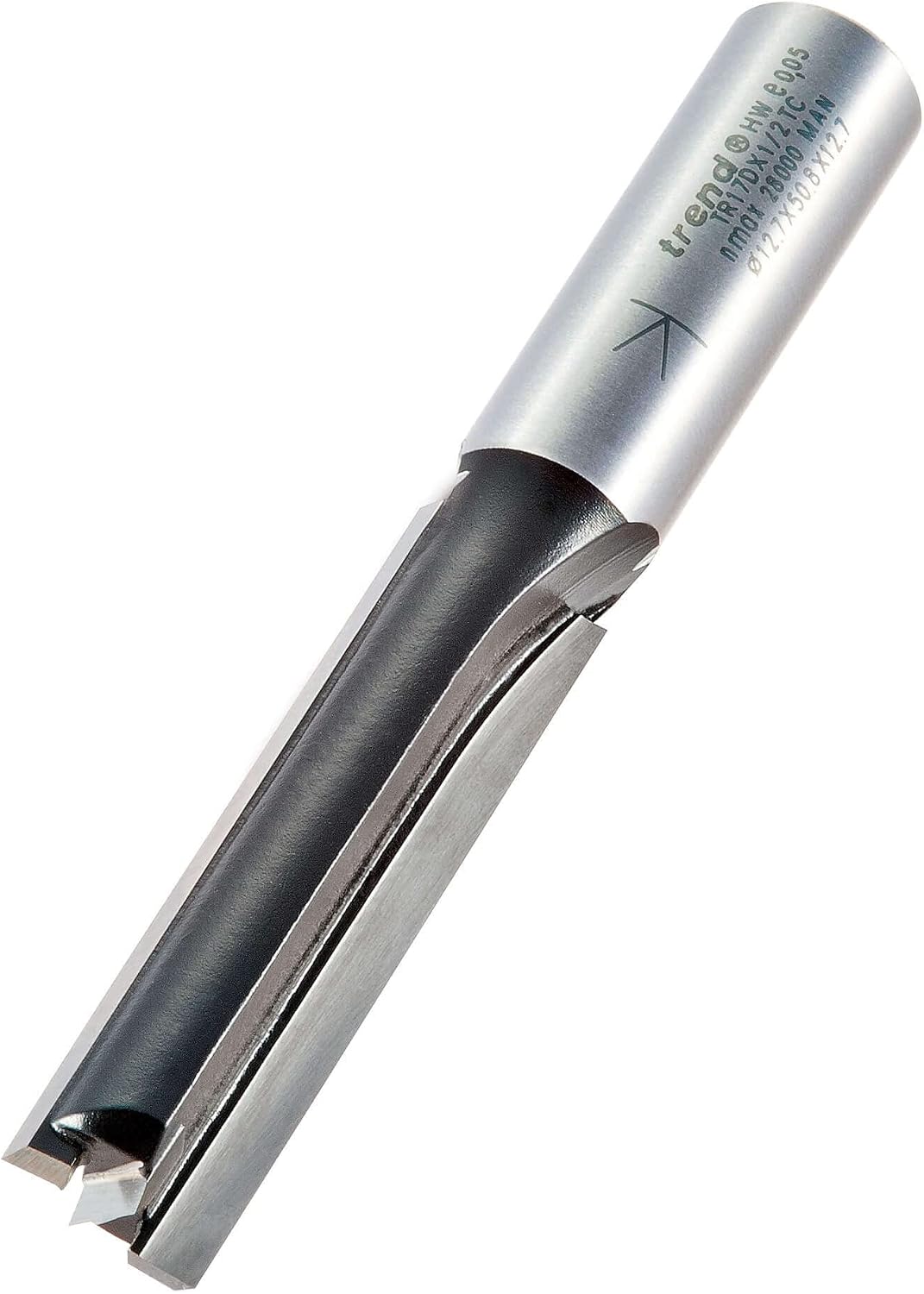 Trend TRETR17D12TC 12.7 x 50 mm TR17D x 1/2 TCT Two Flute Cutter Long Shank