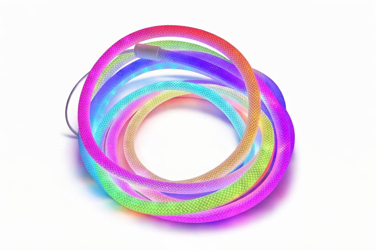Smart LED Neonlichtstreifen, 5M, WLAN & Bluetooth, RGB, App-Steuerung, 15mm,360° Rundum-Beleuchtung, USB 5V