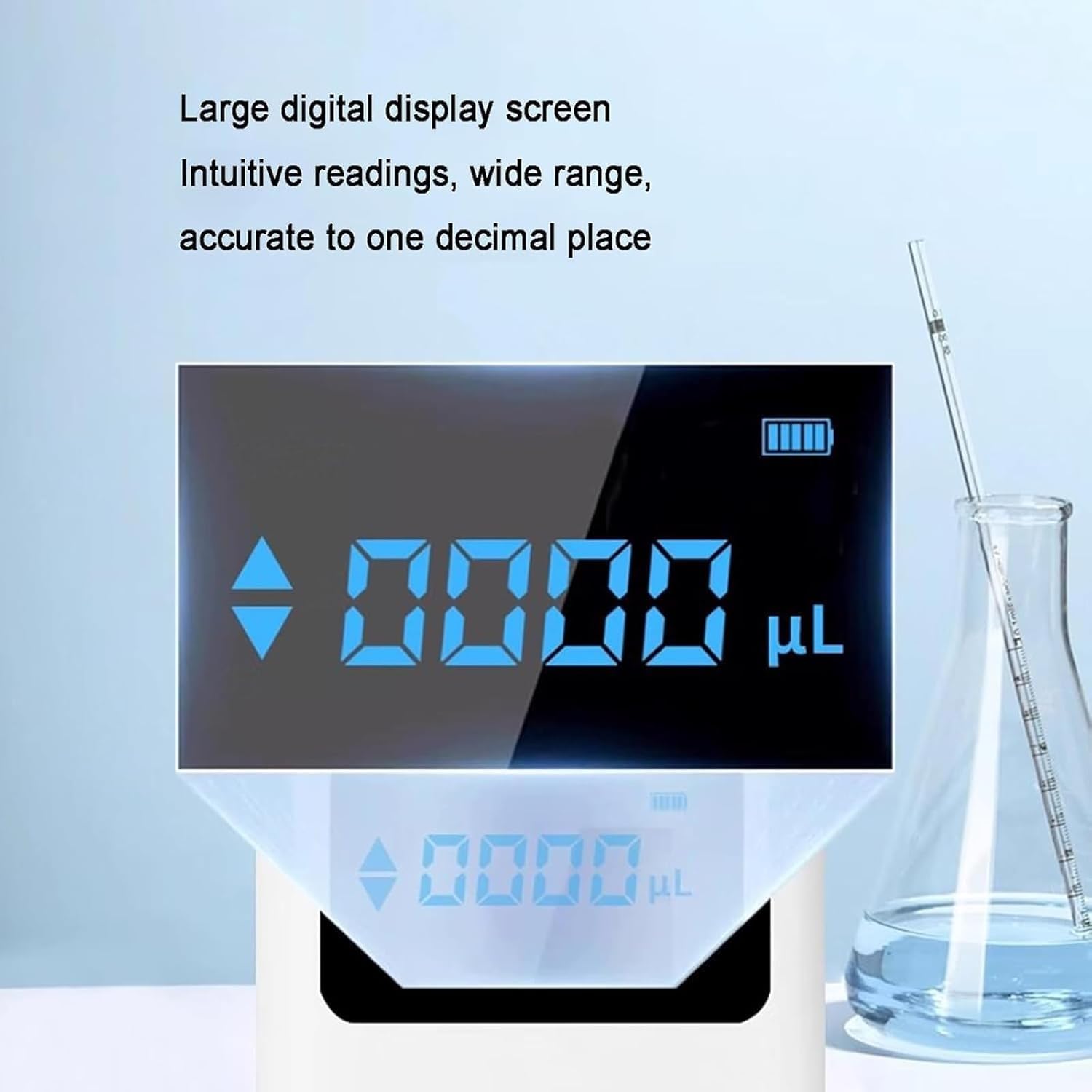 Controlador de pipeta eléctrico, pipeta de laboratorio recargable para 5-200μL con pantalla LCD, llenadora automática de pipetas motorizada para pipeta continua, dispensación precisa
