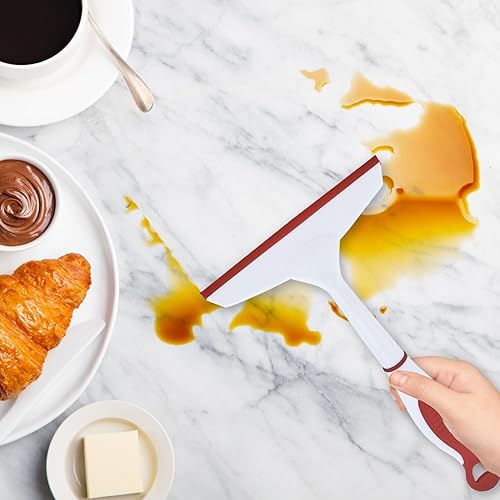 Miniatura 8 de Superio Escobilla de ventana de 6" con mango de agarre y gancho para colgar. (rojo)