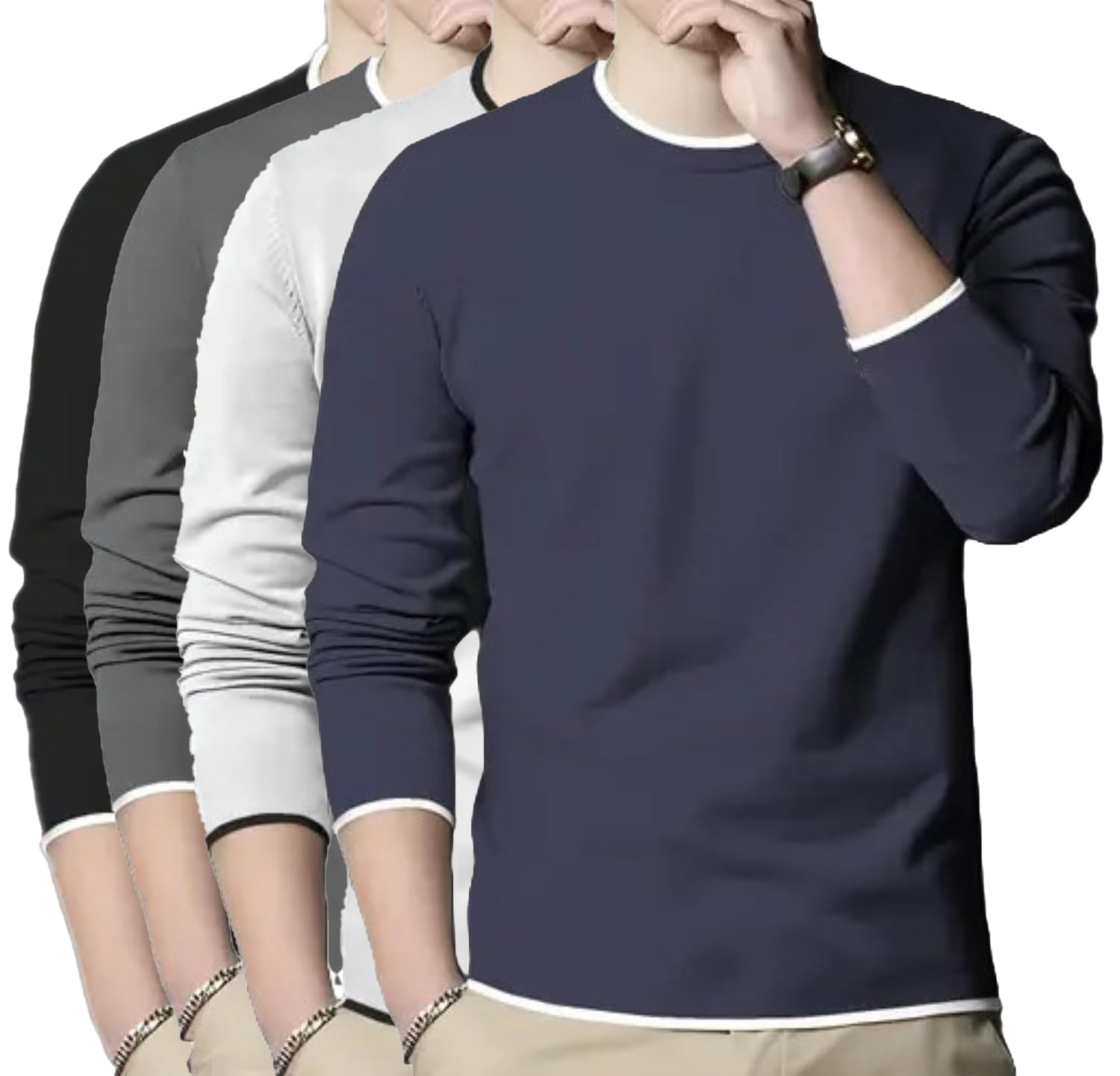 DIAZ Men's Solid Regular Fit-Pack of 4-picture-12