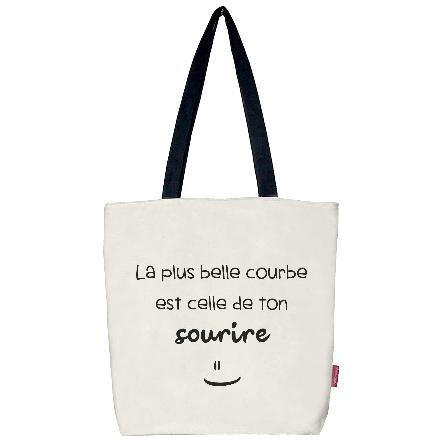 Hello-Bags Bn-003-laplusbelle Canvas Tote Bag with Zip Lining, Inner Pocket, Outer Material: 100% Cotton