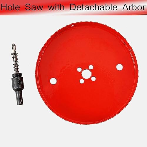 Miniatura 6 de Sierra de agujero de 4 12 pulgadas, cortador de agujeros bimetálico Hss de 4.528 in para luces empotradas, broca de agujero de profundidad de corte