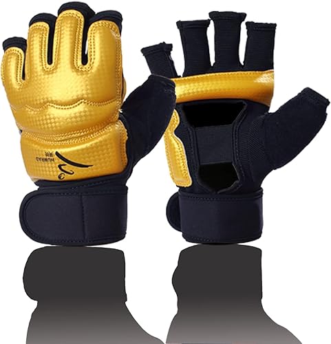 Miniatura 9 de Guantes de boxeo de kickboxing, guantes de boxeo para hombres, mujeres, niños, medio dedo, saco de boxeo, guantes de lucha para hombres y mujeres,