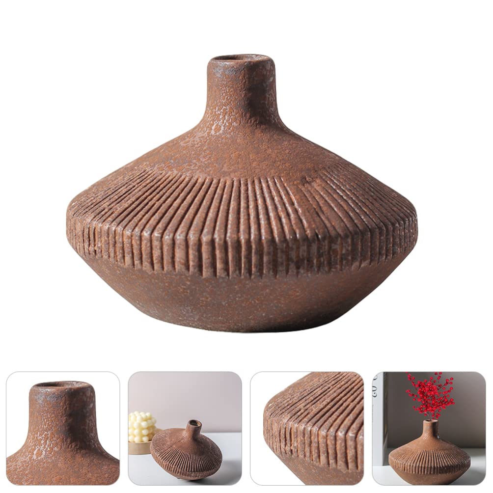 YARNOW 1pezzi Vaso in Ceramica per Fiori Semplice Decorazione per Ufficio e Casa Vaso per Fiori Secchi per Composizioni Floreali