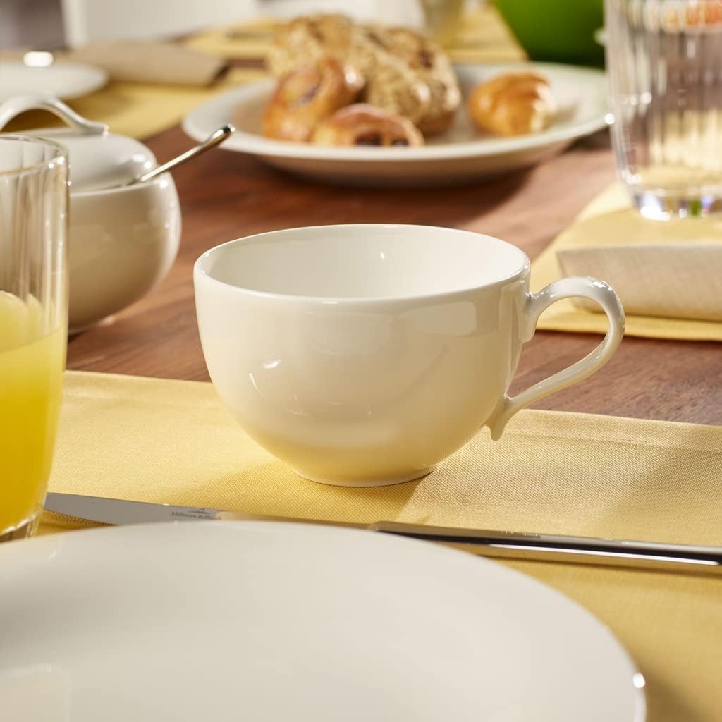 Villeroy & Boch New Cottage Basic Cappuccino Cup, 13 oz, Height: 2.75 in, Premium Porcelain, Made in Germany, White