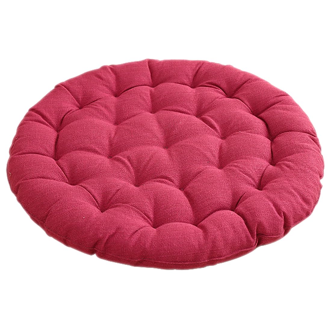 VHJdtE Seat Cushion, Large Round Linen|Pearl Cotton Filling Soft Comfortable Sitting Cushion|All-Season Relaxation Meditation(Rose,75cm(29.5in))