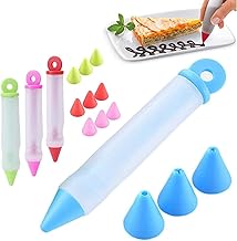 Douille Patisserie,Stylo à Ecrire en Silicone,4pcs Douille Patisserie en Silicone,Poche a Douille Reutilisable,Poches à Seringue GâTeau,