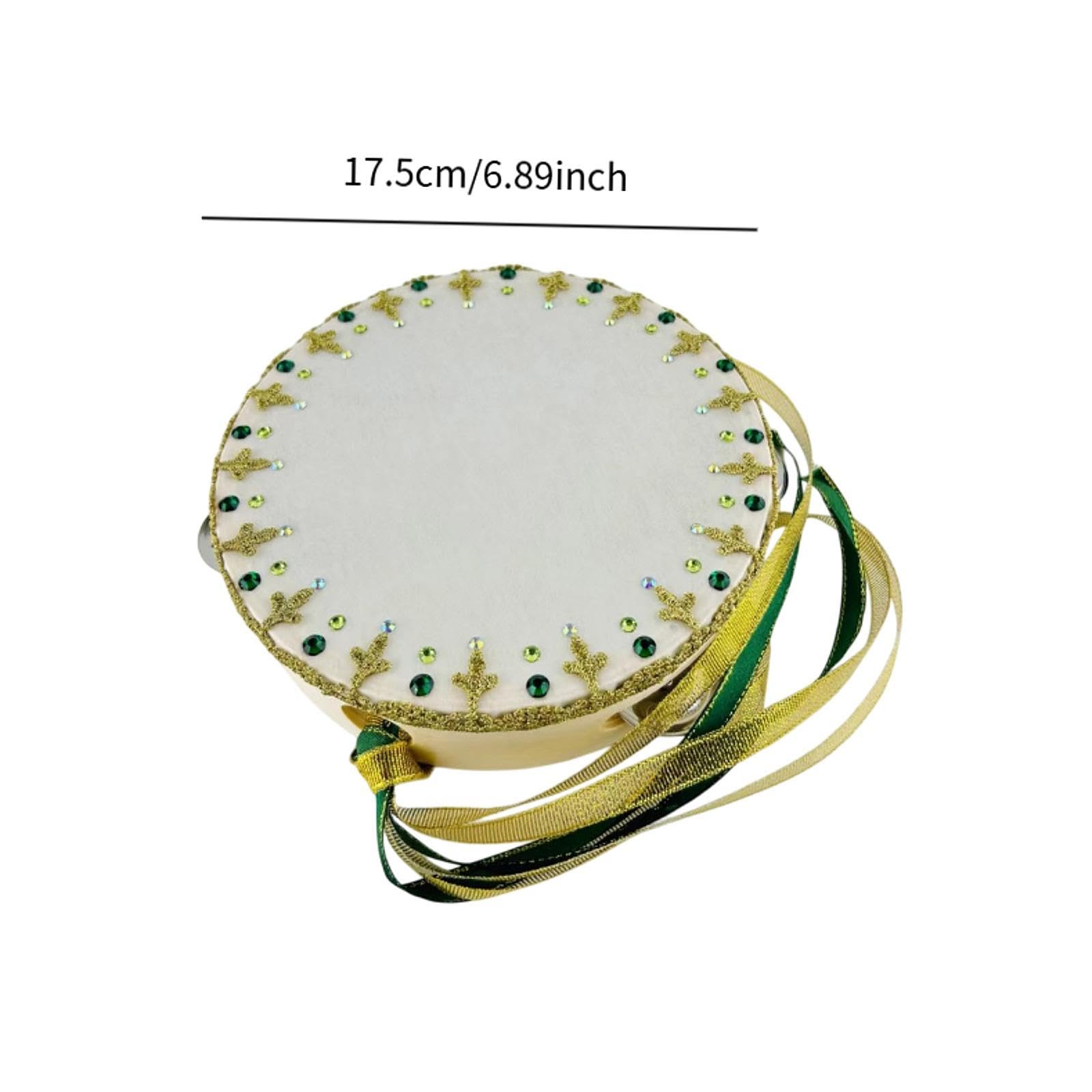 Tambor Pandereta para Actuaciones Y Juegos, 7 Inch