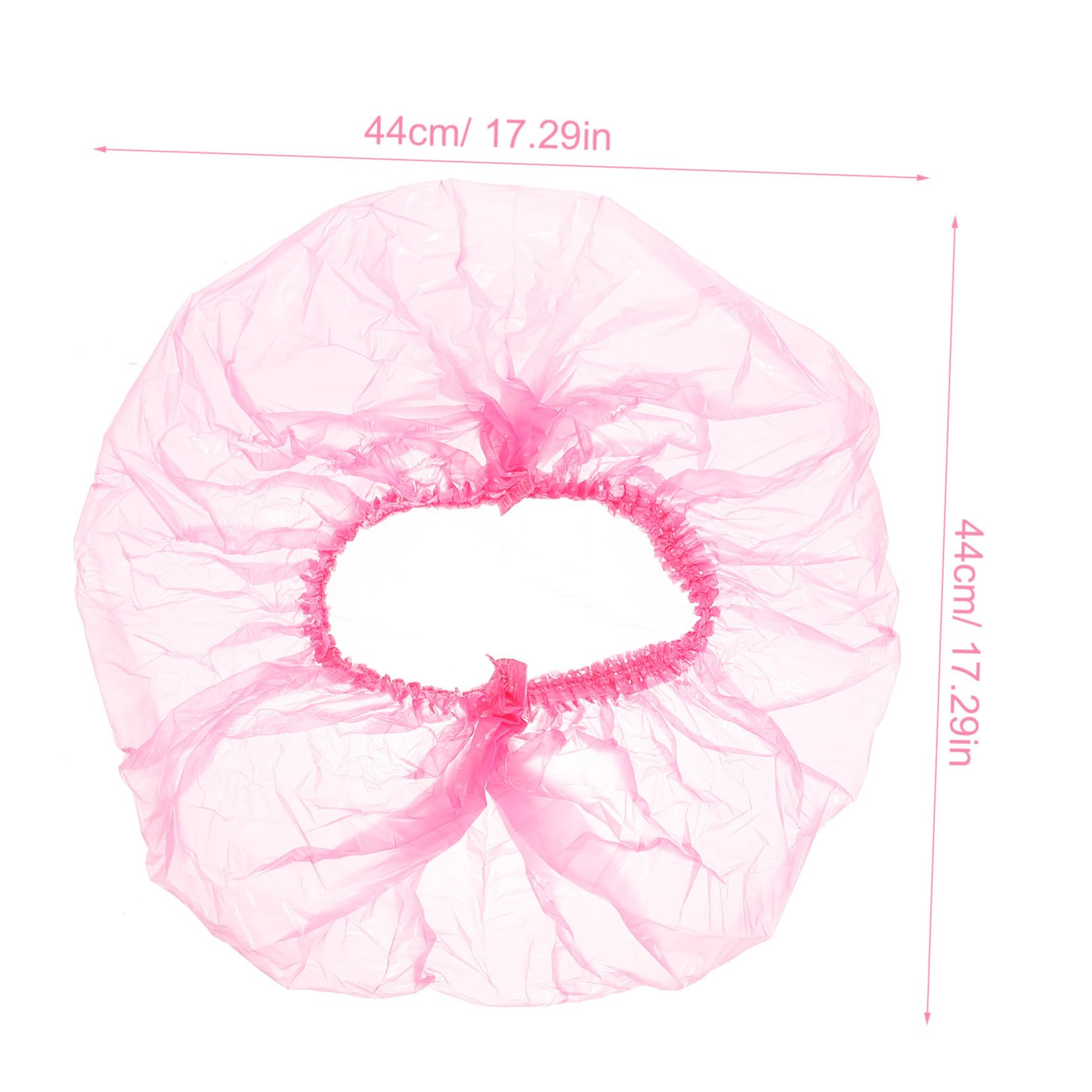 ERINGOGO Elastische Duschhauben Rosa für Damen 500 Stück aus Kunststoff Einfach zu Tragen 44cm für Duschen und Reisen