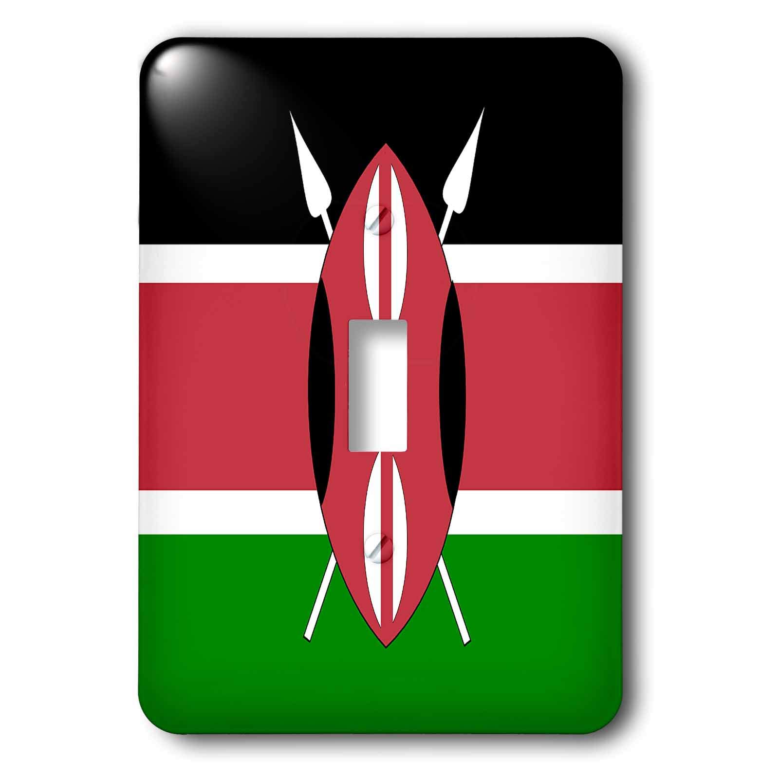 Interrupteur à baïonnette Kenya Flag multicolore pour plaque murale