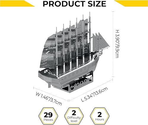 Miniatura 7 de METAL TIME Model SS Great Britain, rompecabezas 3D para adultos o adolescentes, kit de modelo de rompecabezas de metal, modelo de metal de barco de