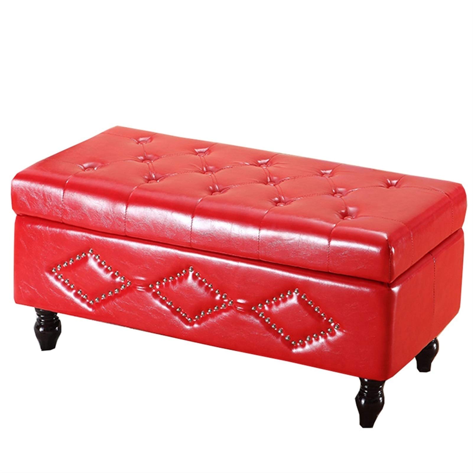 Chaise de canapé rembourrée rouge 150 kg pouf repose-pieds de salon
