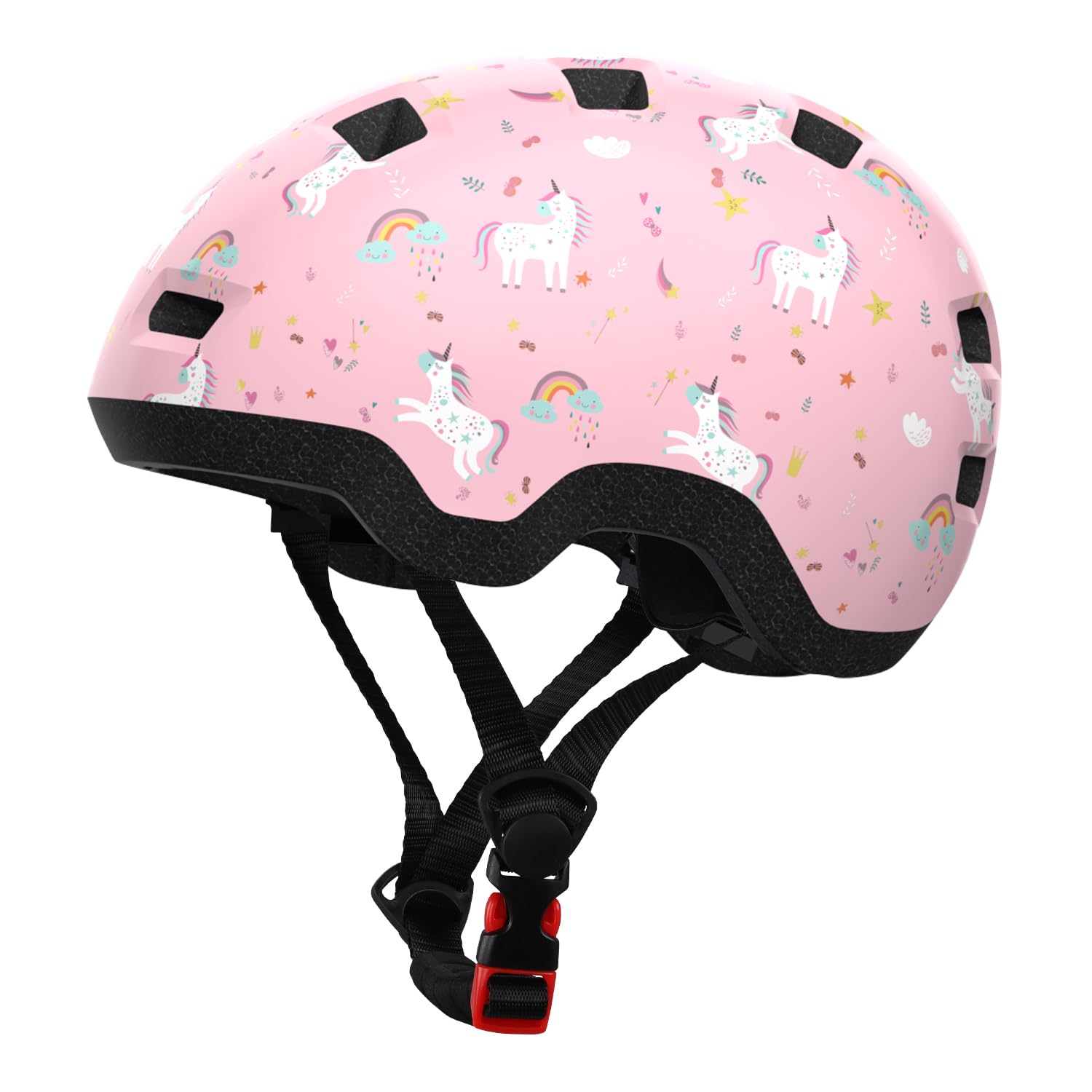 Toddler Bike Helmet Age 1-3/2-4/3-5 Years Old for Boys and Girls - Adjustable Dial Fit - with 12 Vents & Dual Liner (0.16"+0.28") (Unicorn3 S 48-54cm)