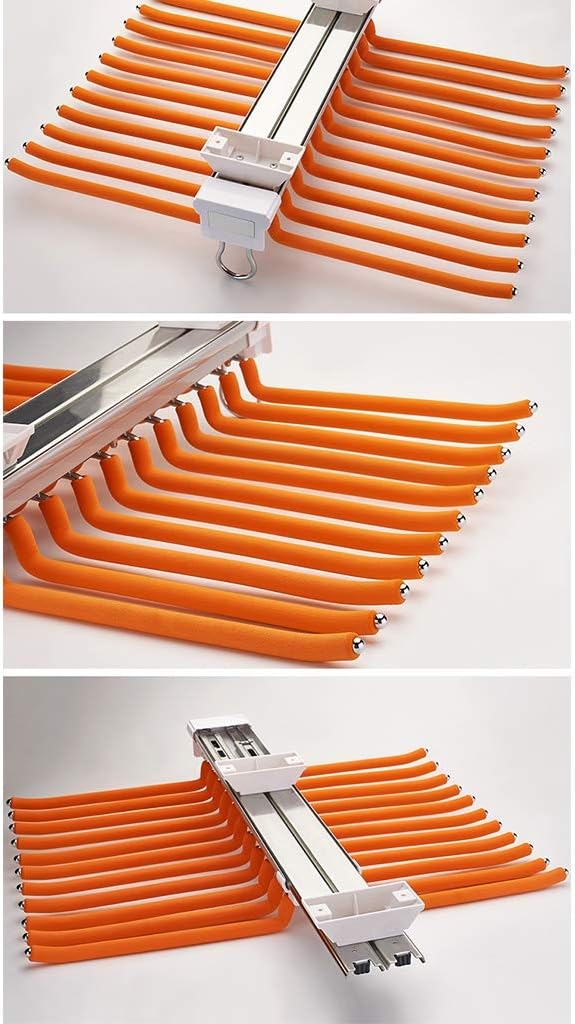 Clothes Pants Hangers,Trouser Hangers, Wardrobe Organizer Racks,Closet Storage Organizer for Pants Jeans Scarf Hanging (Color : Orange-c) (Orange c)