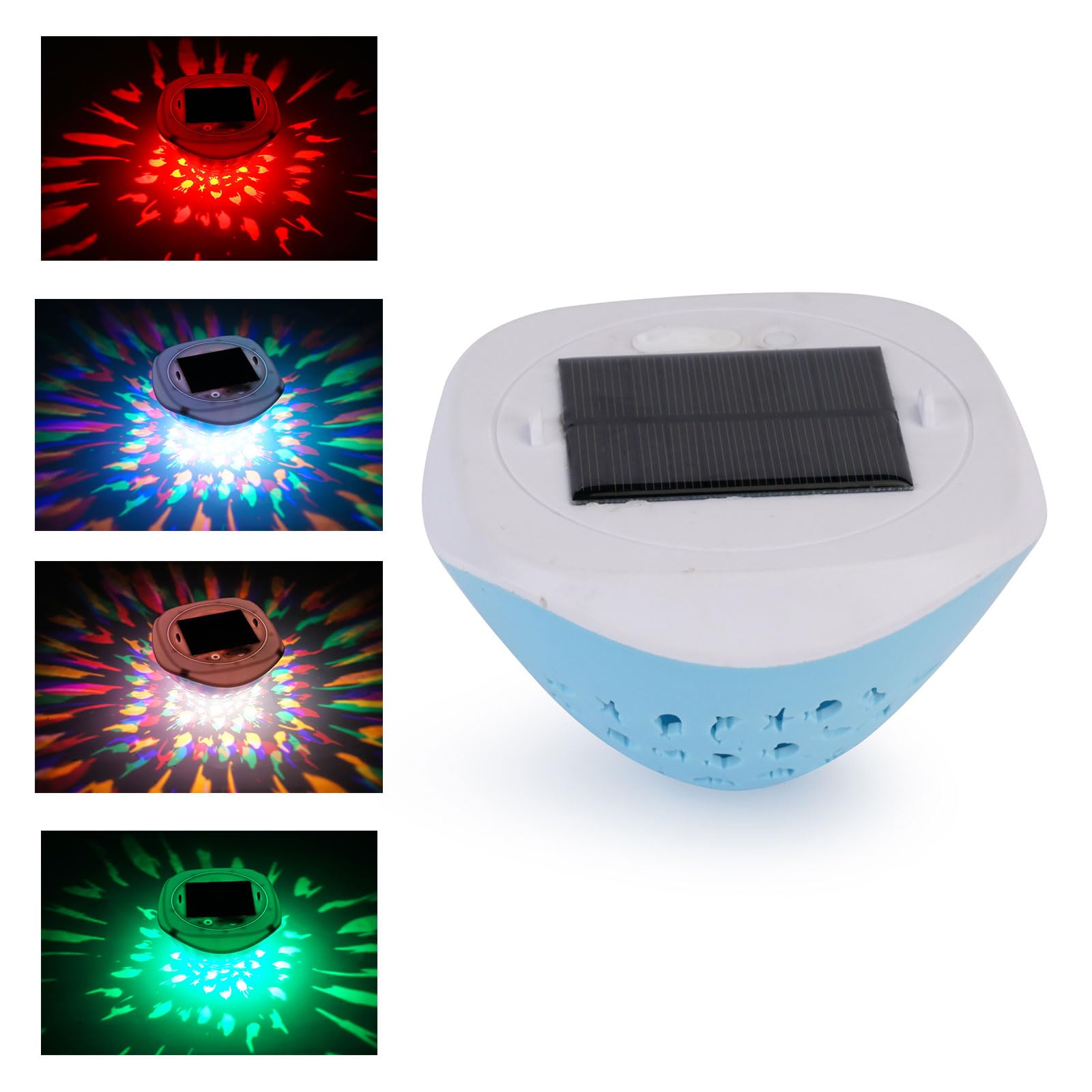 Solar Floating Pool Lights, Rechargeable Pool Lights That Float with 6 Lighting Mode, IP67 Waterproof Swimming Pools Light for Inground Pool, Bathroom, Bathtub, Pool Party ﻿ (1Pack)