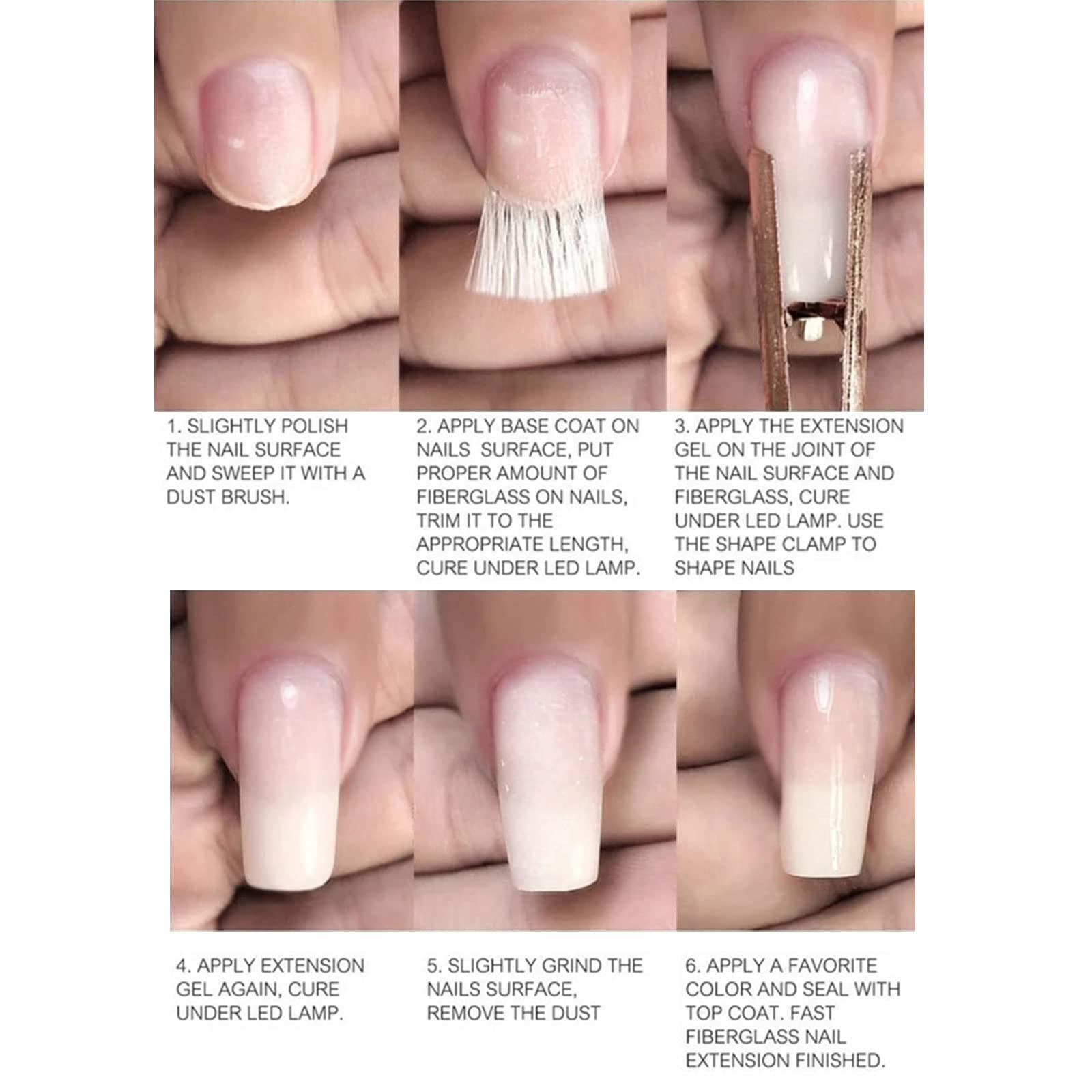 Extensiones de Uñas de Fibra de Vidrio,Extensiones de Uñas de Vidrio,Extensión de Uñas de Seda,Para Salones De Uñas Nail Extension Para Mujeres Niñas,Púrpura(100PCS)