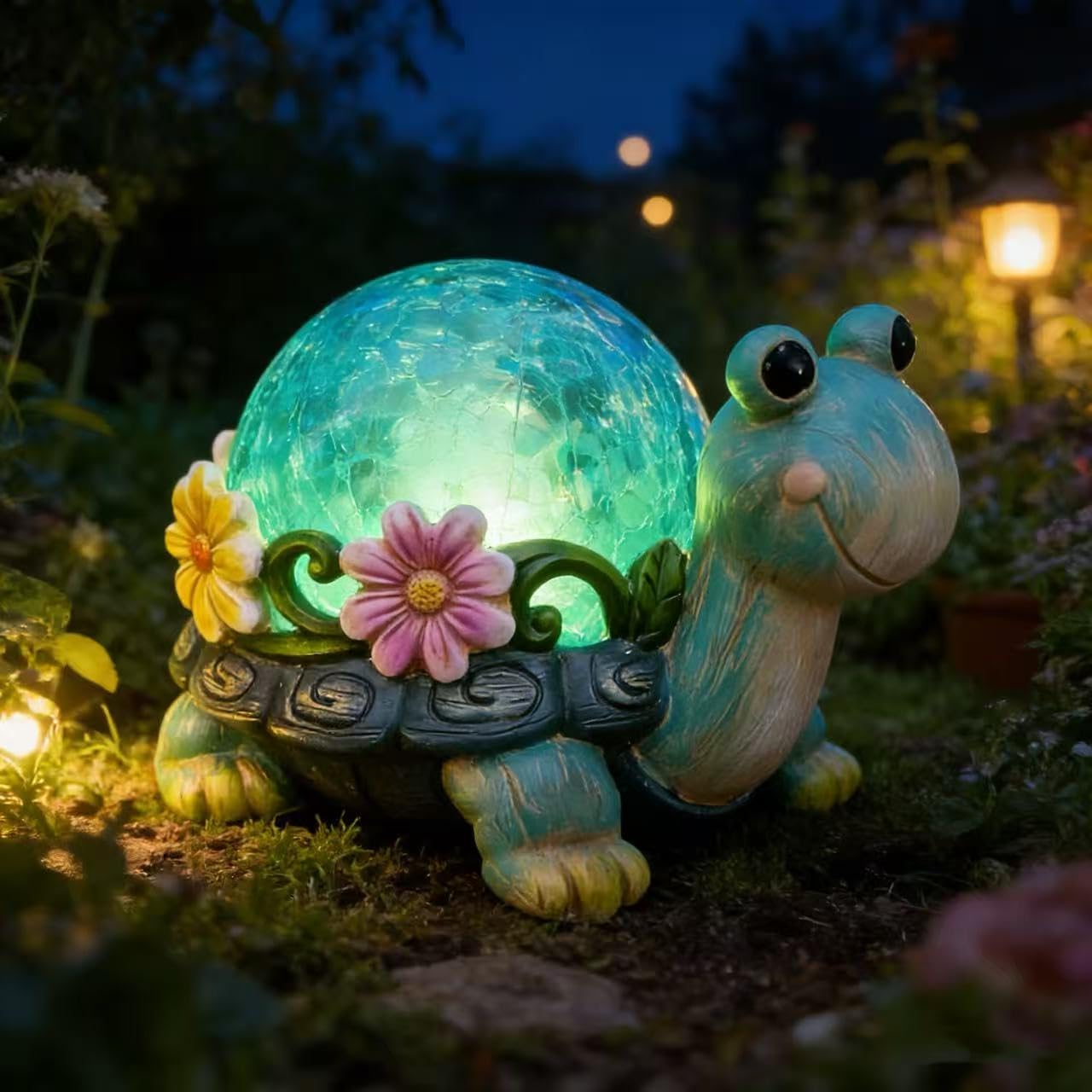 Décoration de jardin extérieur : la tortue solaire YAKHAN anime vos allées