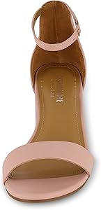 CUSHIONAIRE Sandali Donna Con Tacco Largo E Fascia – Tomaia In Pelle Vegana, Suola Memory Foam, Disponibili In Larghezze Ampie
