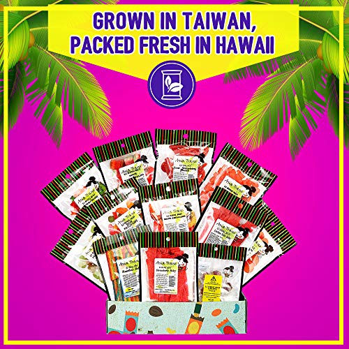 Asia Trans 12 Pack Gummy Candy Gift Set | Hawaiian Favorite | Sweet & Tart Soft Gummy Candy With Li Hing Mui Plum Powder #TOP4