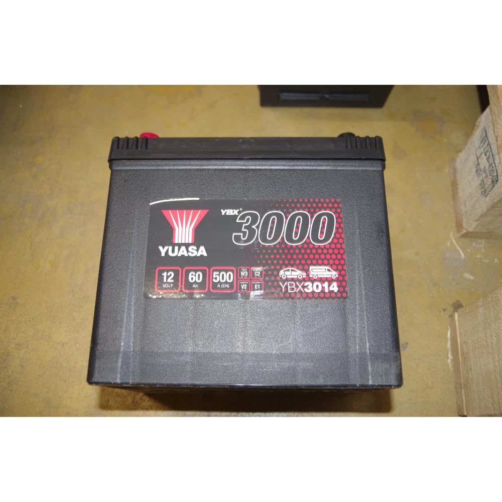 Yuasa YBX3014 Batterie de voiture haute performance scellée sans entretien 12 V 60 Ah 450 CCA