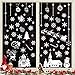 Produktbild LANMOK 200 Stück Schneeflocke Fenstersticker Ohne Kleber PVC Fensterbilder Abnehmbare Fensteraufkleber Weihnachten Fensterfolie Weiß Weihnachtsdekoration