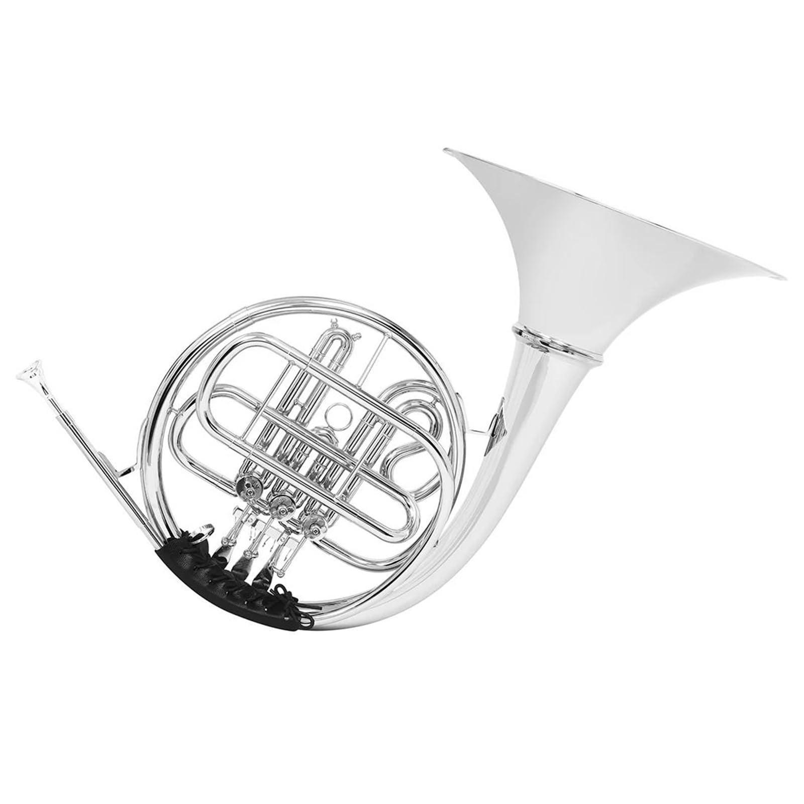 Bb French Horn Srebrny Mosiężny Korpus 3 Klawiszowy Instrument Muzyczny Z Futerałem