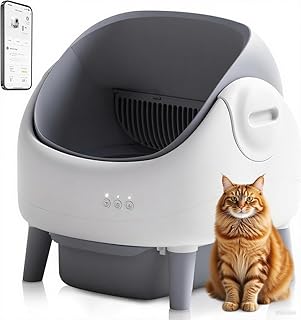 Open Top Self Cleaning Cat Litter Box Automatic Cat Litter Box for Multiple Cats-Large Smart Litter Boxes Electric Litter ...