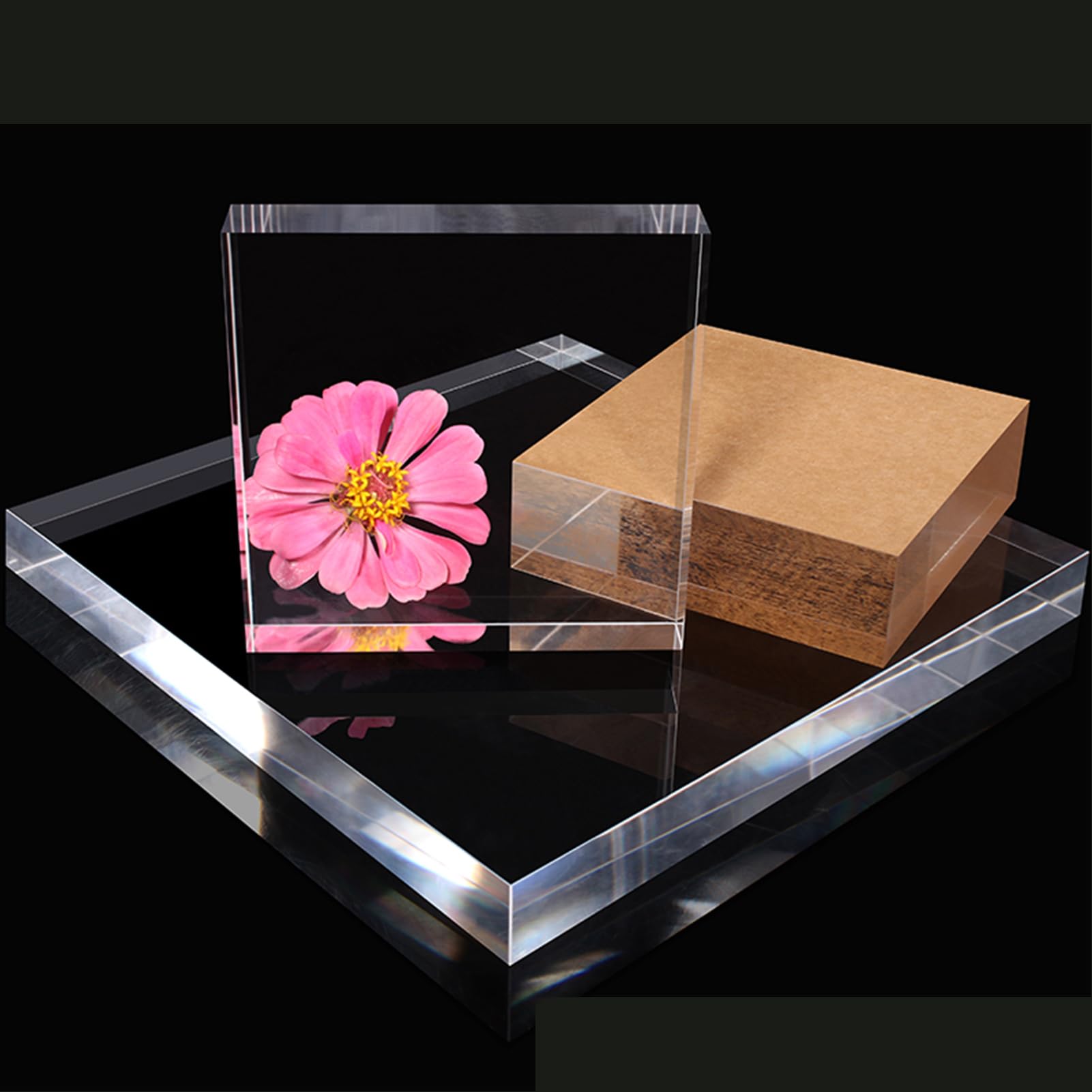 3x3cm Und 4x4cm Würfel Acryl Display Ständer 10 Stück Klare Solide Robuste Quadratische Display Blöcke Für Display Ohrringe,2cm,4x4cm