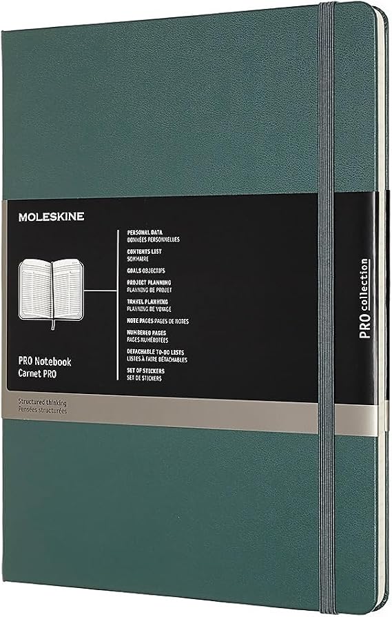 Moleskine PRO Notebook, Hard Cover, XL (7.5