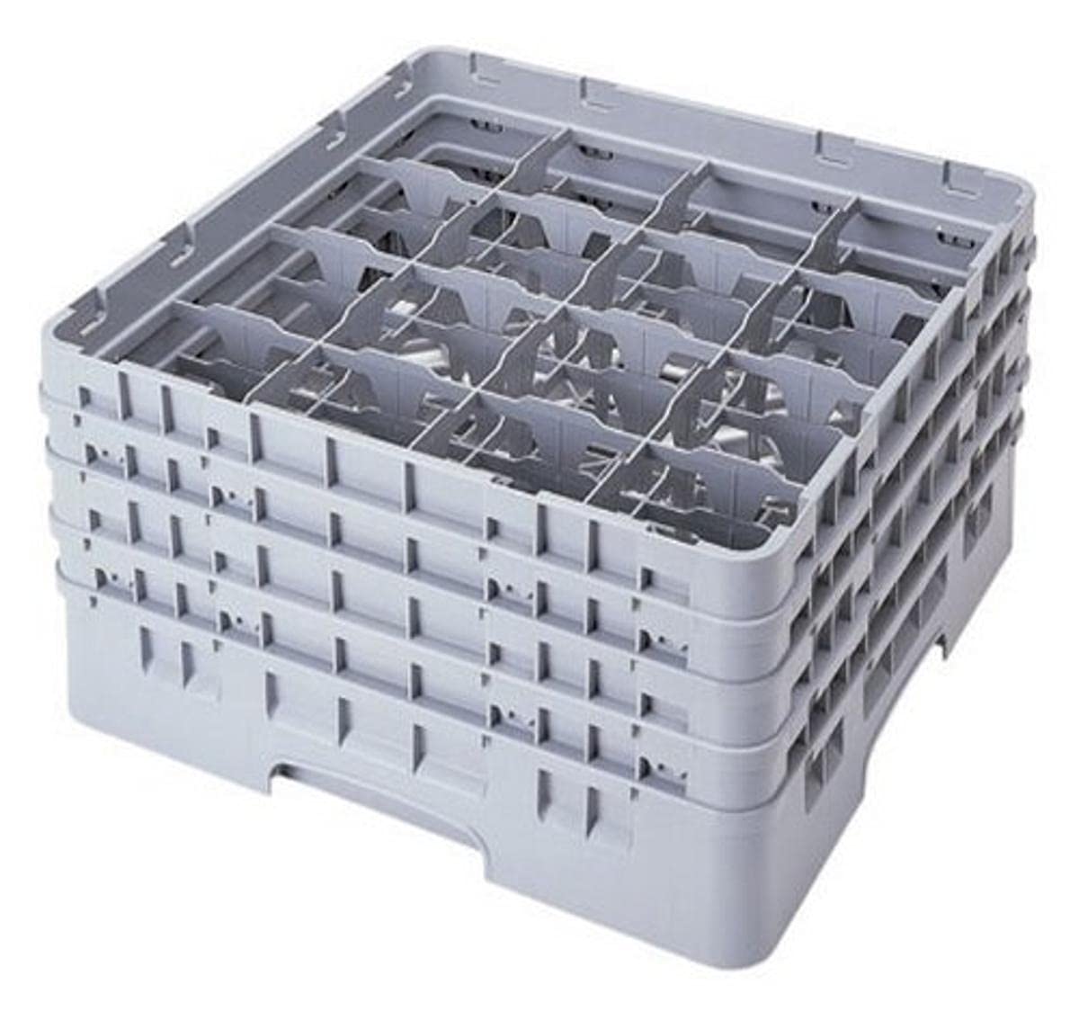 (16S1114151) 16 Compartment Stemware & Tumbler Glass Rack - Camrack® by Cambro – 16-Compartment, Plastic, Soft Gray