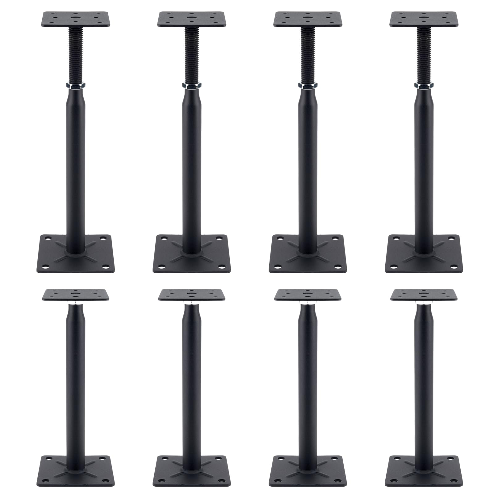 8 Pack Adjustable Support Jack for The Floor, Deck Foundation,RV Step Stabilizer,Mini Screw Jack- Post 10" to 13"
