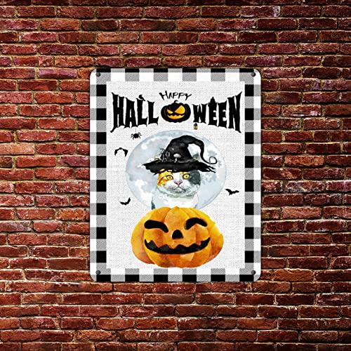 Décorations d'Halloween rigides et résistantes à l'eau en métal 30x40cm