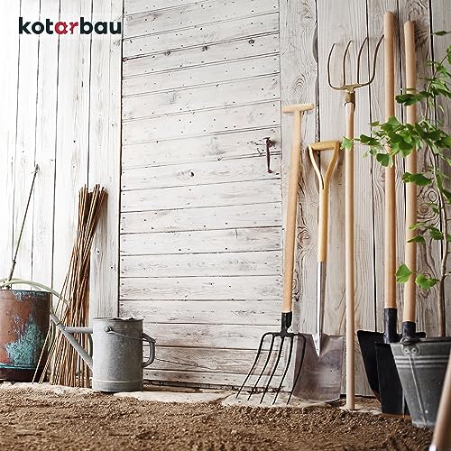 Foto von KOTARBAU® Stahlforke mit 5 Zinken Schwarz für Gartenarbeiten Mistgabel Mistforke