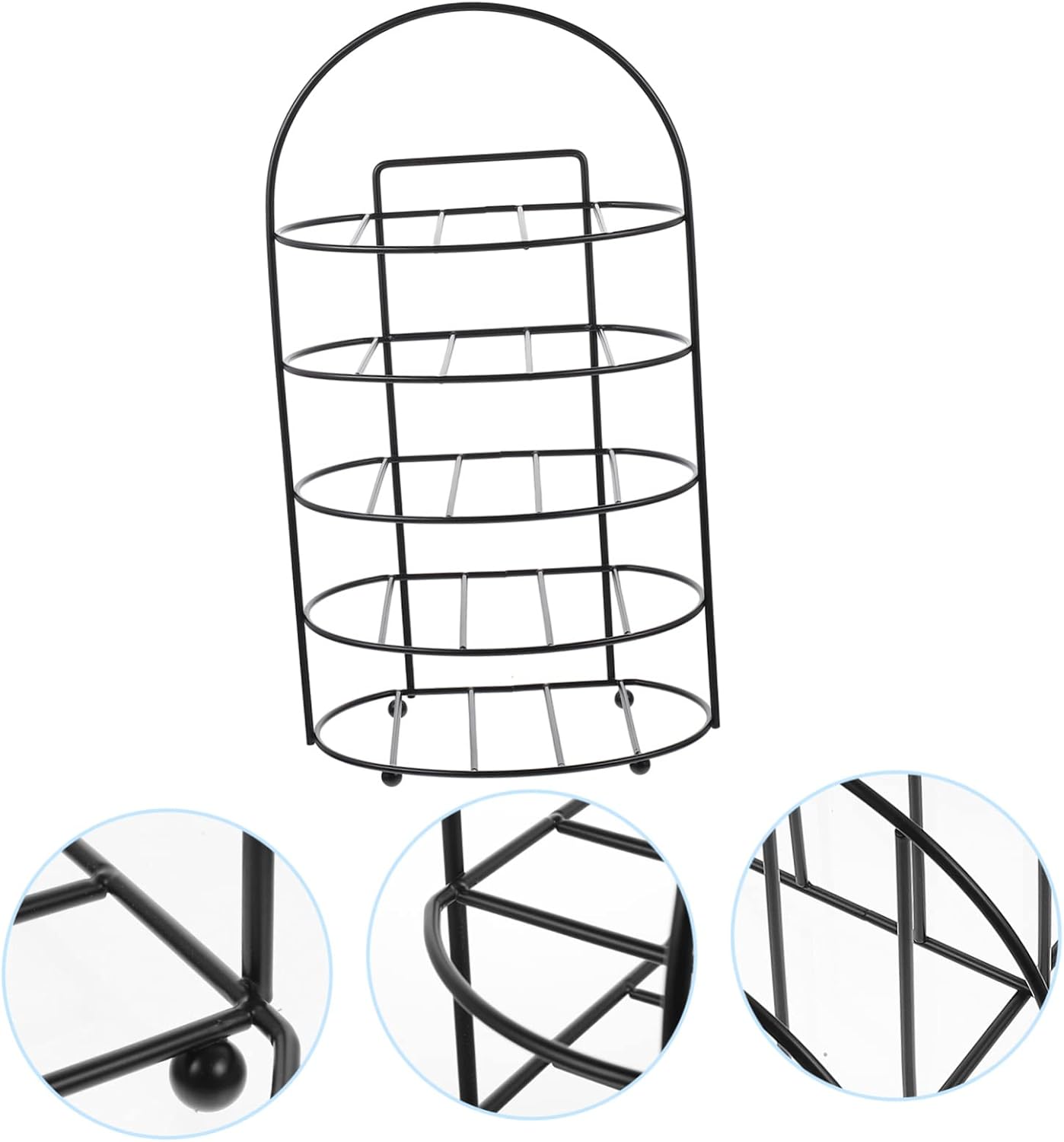 Luxshiny Multifunctional Iron Serving Tray Stackable Design Kitchen Storage Rack for Food Prep Spice Bottle Organizer for Entertaining and Dining