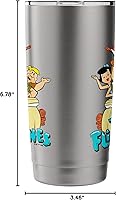 Vista 8 de The Flintstones Vaso aislado de acero inoxidable vintage