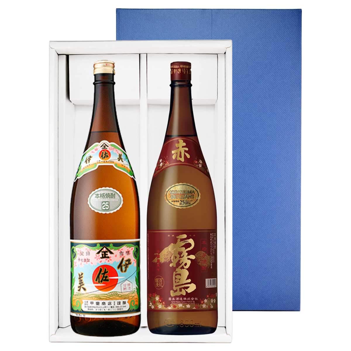 【芋焼酎】伊佐美グリーンボトル　赤霧島　1800ml 2本セット Amazon.co.jp: 伊佐美 ・ 赤霧島 1800ml × 各1本 計2本 セット